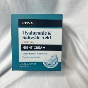 Envy Hyaluronic & Salicylic‎ Acid Purifying Night Cream Deep Hydration 50ml NIB